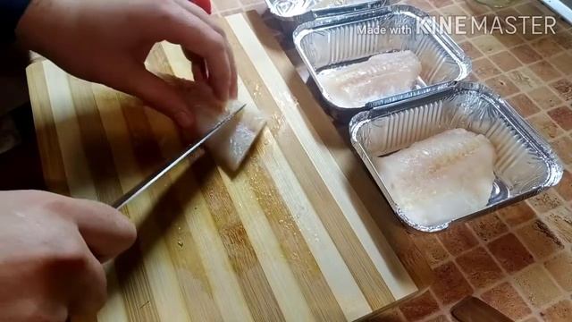 "Рыба запеченая с грибами" рецепт от кулинара в деревне