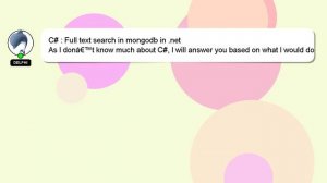 C# : Full text search in mongodb in .net