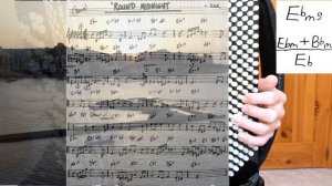 Monk - Round Midnight (beautiful jazz accordion chords explained)