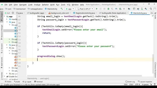 Note Application Login Java смотреть онлайн