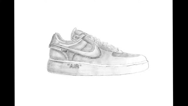 Drawing OFF WHITE x NIKE Air Force 1 - iPad Pro 2018 смотреть онлайн