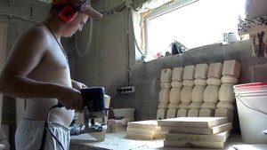 Как быстро закруглить края на крышке табуретки
