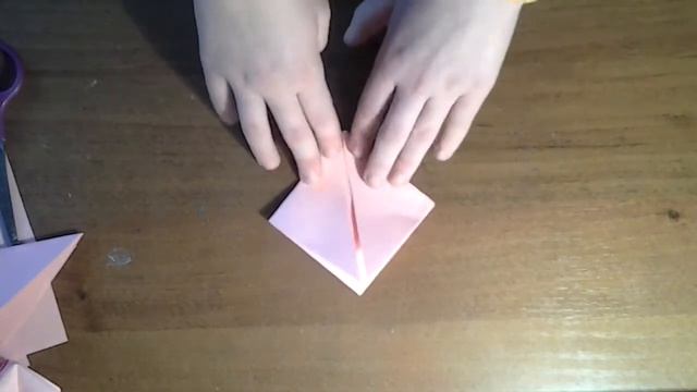 Как сделать оригаме тюльпан из бумаги урок 2