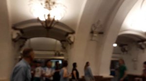 #Москва. Красивая станция  метро Арбатская//#Moscow. Beautiful metro station Arbatskaya