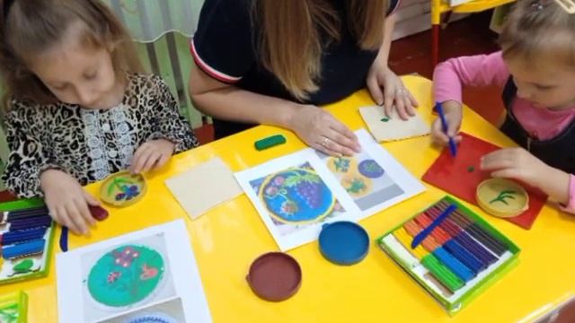 Лепка га крышках "Краски осени" смотреть онлайн