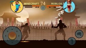 Shadow Fight 2 MINECRAFT vs ROBLOX Fight