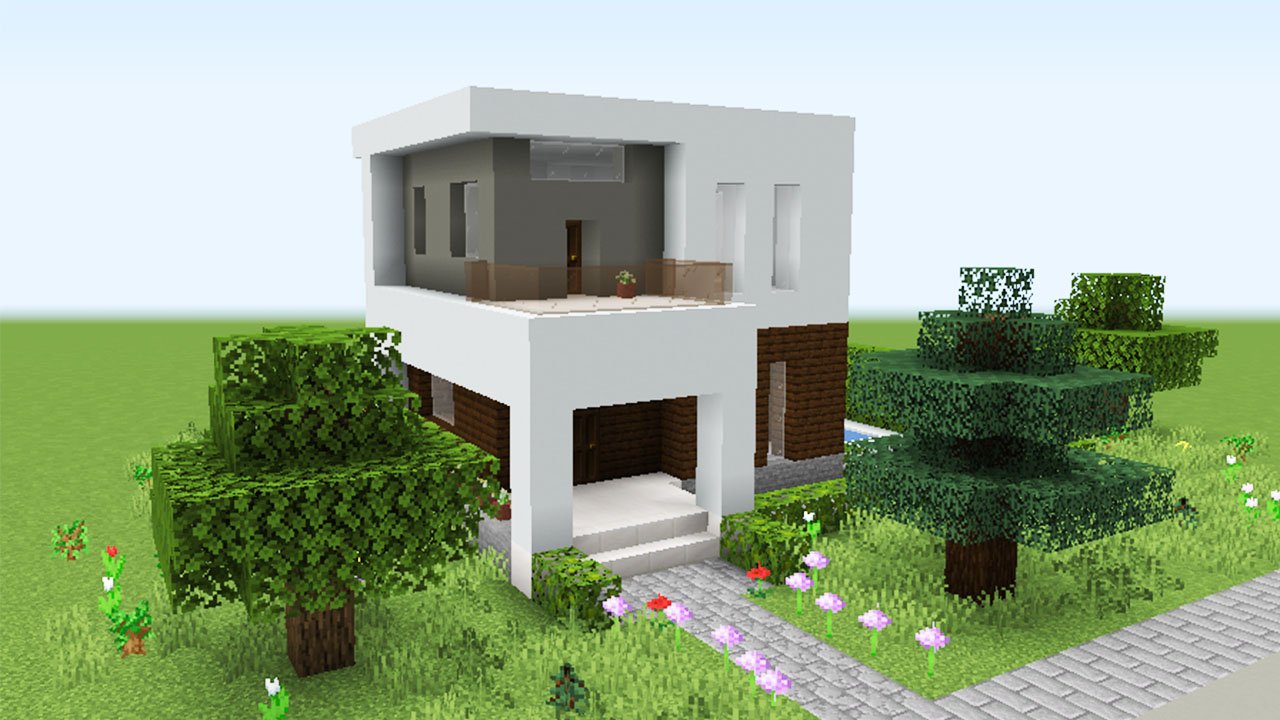 Релакс стройка minecraft! Маленький современный коттедж!