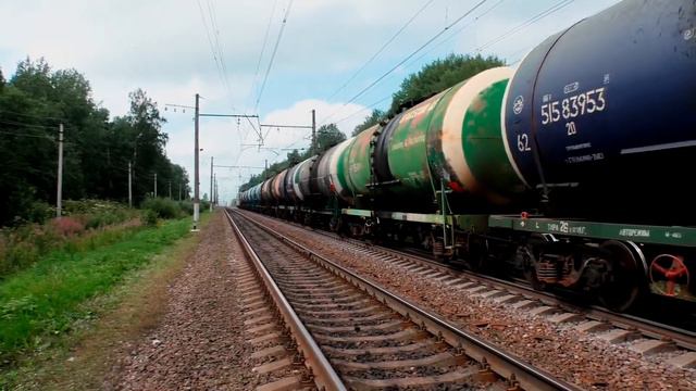 Электровоз ВЛ10У-706 с наливным поездом смотреть онлайн