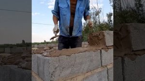 Кладка газаблок глиной