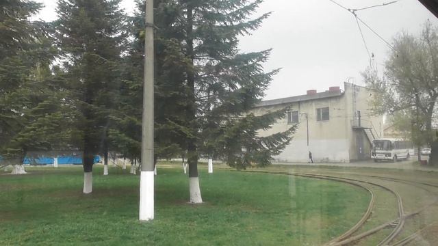 FHD. Весна. Трамвай Tatra KT4SU №219 (маршрут №6) снаружи и внутри. Вид из окна 01. Ж/Д вокзал смотреть онлайн