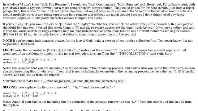 Use regex to change (reorganise) multiple filenames in Bulk File Renamer (2 Solutions!!) смотреть онлайн
