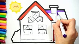 Как нарисовать дом для детей