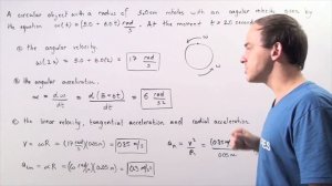 Angular Velocity as a Fuction of Time Example