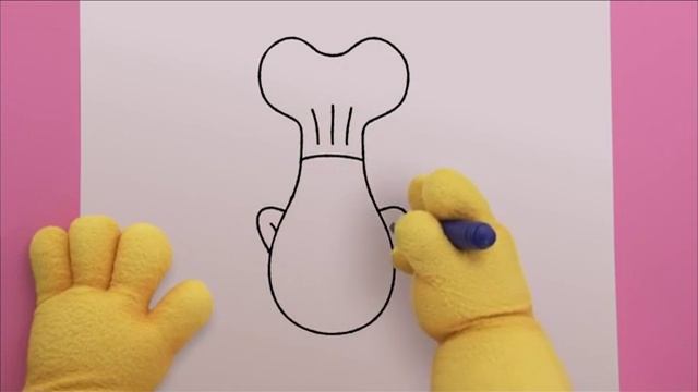 Каракули. Серия 12 - Как нарисовать повара. Обучающие мультфильмы для малышей смотреть онлайн