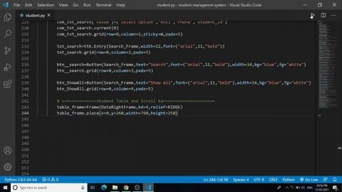 Python Projects - how to make student management system project in python with database