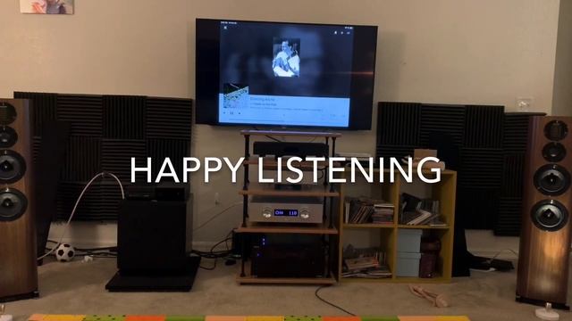 Wharfedale EVO 4.4 : Kinki exm1 plus sound demo Without Audioquest power quest 3 conditioner