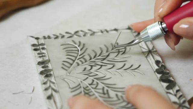 DIY Stamps ?️ Linocut Process (calm sketching, carving, block printing) смотреть онлайн