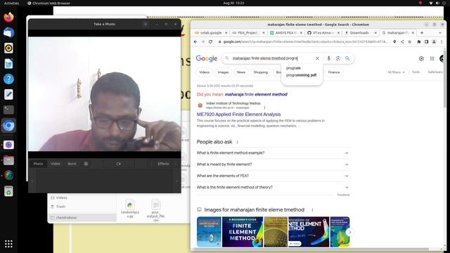 Tamil Python Anna university finite element method VOC FEM Software Honor V. O Chidambaram Pillai's