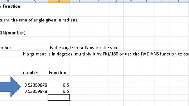 sin function in excel смотреть онлайн