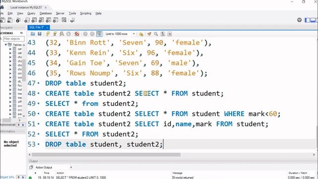 Copy structure with data  to a new table with unique constraints auto increment using IF EXISTS