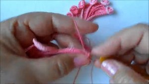 _веточка с бутончиками _вязание крючком,