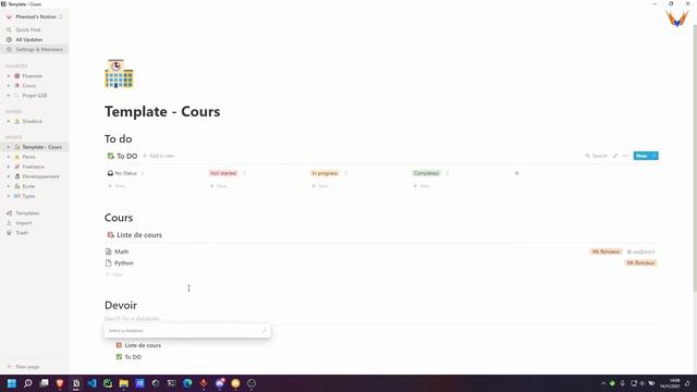 Construire son espace Notion pour les cours [1/2] смотреть онлайн