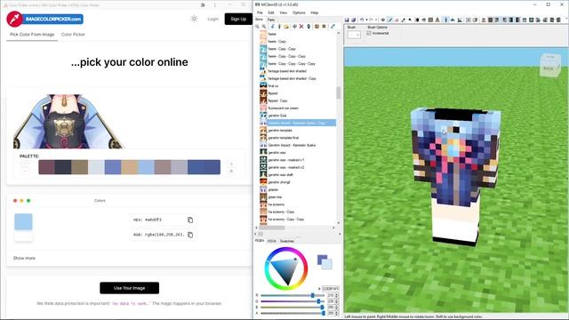 Kamisato Ayaka - Genshin Impact | Minecraft Skin Speedpaint смотреть онлайн
