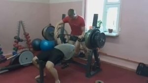 Александр Курак, жим лёжа обратным хватом 220 кг на 3 раза,подготовка к MINSK OPEN CUP-2014.