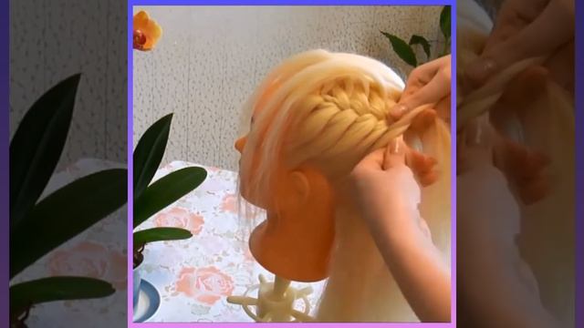 Красивая прическа на длинные волосы. Прическа с плетением | #Shorts смотреть онлайн