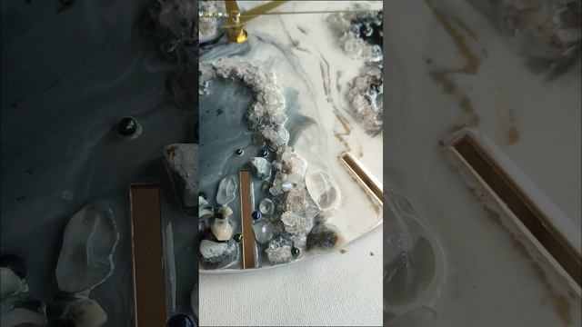 Часы настенные из эпоксидной смолы своими руками. Resin art wall clock.