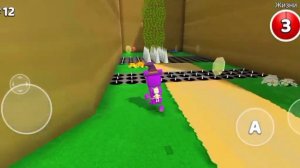 собираю все стикеры в черепашьей деревне в Super Bear Adveture.