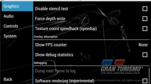 PPSSPP | Gran Turismo | Settings