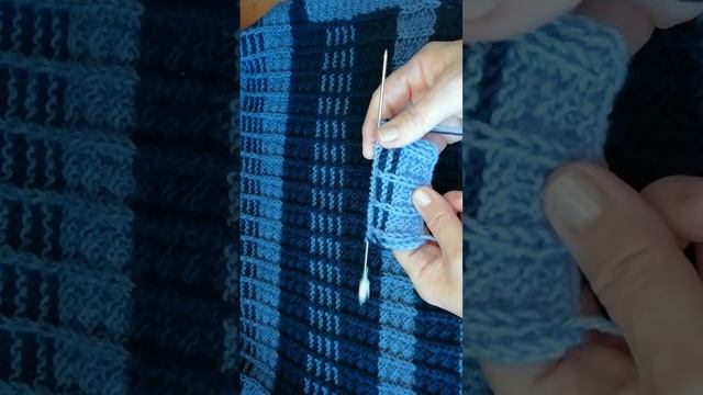 Пуловер мужской спицами с внутренними карманами воротником стойкой на молнии. Видео на моем канале смотреть онлайн