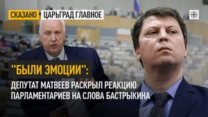 "Были эмоции": Депутат Матвеев раскрыл реакцию парламентариев на слова Бастрыкина