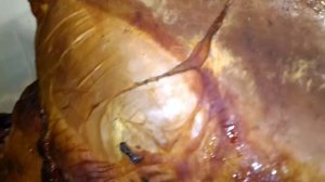 Копченые ляжки косули, горячее копчение. Результат