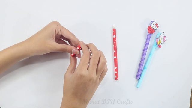 Hello kitty paper pen | Paper Craft | DIY Origami crafts | Origami paper craft | school craft