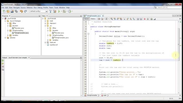 Java Tutorial 05 PrintF and the DecimalFormat class смотреть онлайн