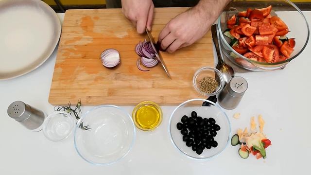 Как приготовить Греческий салат/Салат с овощами