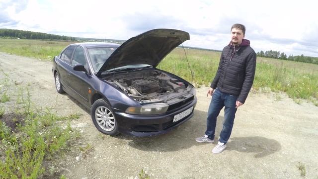 Авто за 150 т.р. Mitsubishi Galant 8 с рулем из бардачка. смотреть онлайн