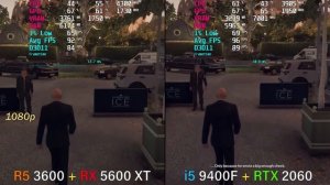 Ryzen 5 3600 + RX 5600 XT vs. i5 9400F + RTX 2060