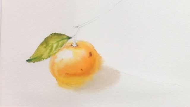 Watercolor Painting Tutorial for Begineers Step by Step-Orange смотреть онлайн