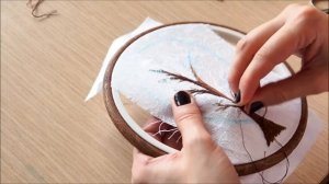 Мешочек для сладостей ??? Вышивка лентами / How to embroider a tree with ribbons