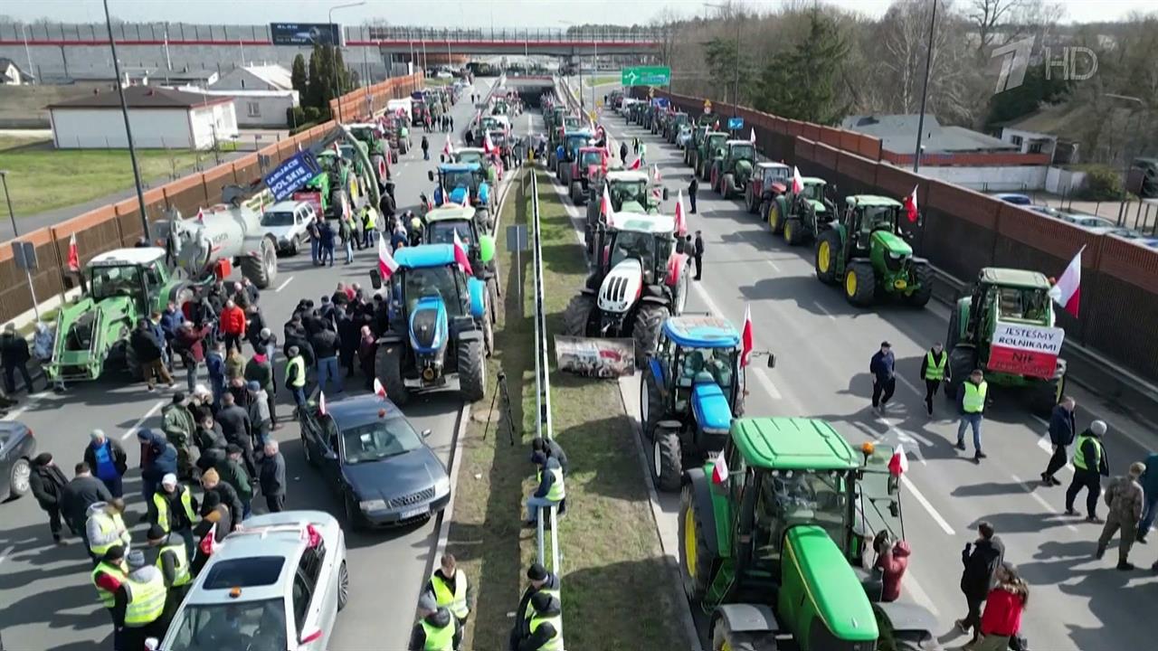 В Польше десятки тысяч фермеров протестуют из-за засилья зерна с Украины и стандартов ЕС