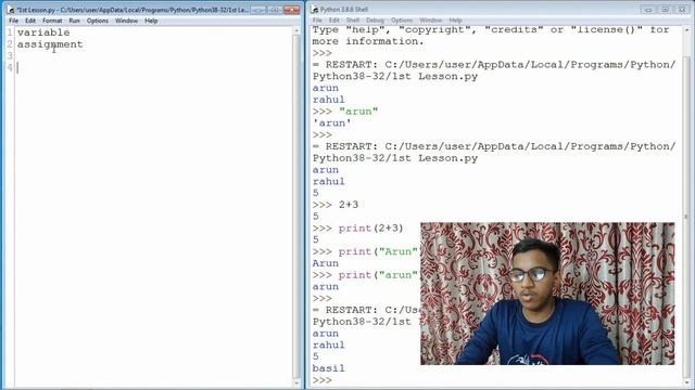 Python Tutorial #2 | Interpreter and Script Mode, Variable Assignment