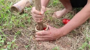 Как построить подземный бассейн, водную горку вокруг секретного подземного арбузного дома 1080p60