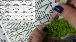 Вяжем крючком палантин Зимняя сказка