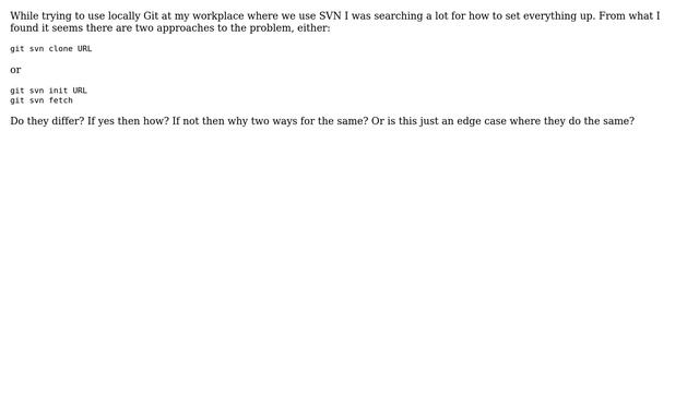 What is the difference between git svn init + fetch and git svn clone? смотреть онлайн