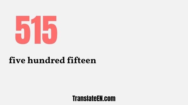 Numbers 0 To 1000 In English Words