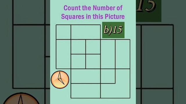 new challenge puzzle shorts||how many square puzzle game