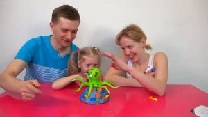 Веселый осьминог Джоли с Щупальцами развлекательный ЧЕЛЛЕНДЖ с игрушками1